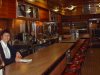 interior of a 1940's diner car